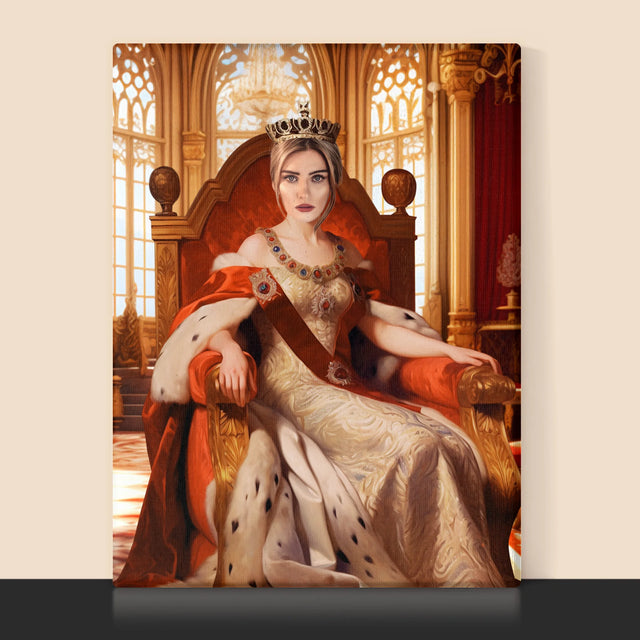 Királyi Portré: Királynő Koronázási Ünnepség - Keretes Nyomtatott Kép 30X40