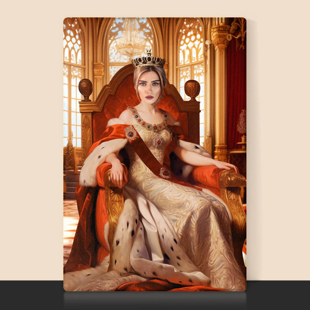 Királyi Portré: Királynő Koronázási Ünnepség - Keretes Nyomtatott Kép 30X40