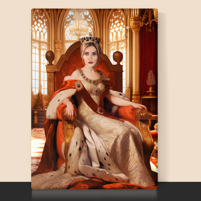 Királyi Portré: Királynő Koronázási Ünnepség - Keretes Nyomtatott Kép 30X40