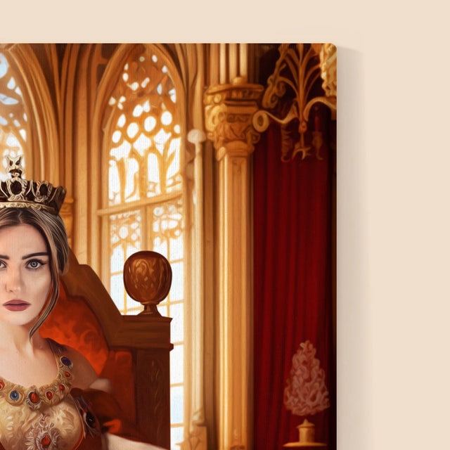 Királyi Portré: Királynő Koronázási Ünnepség - Keretes Nyomtatott Kép 30X40