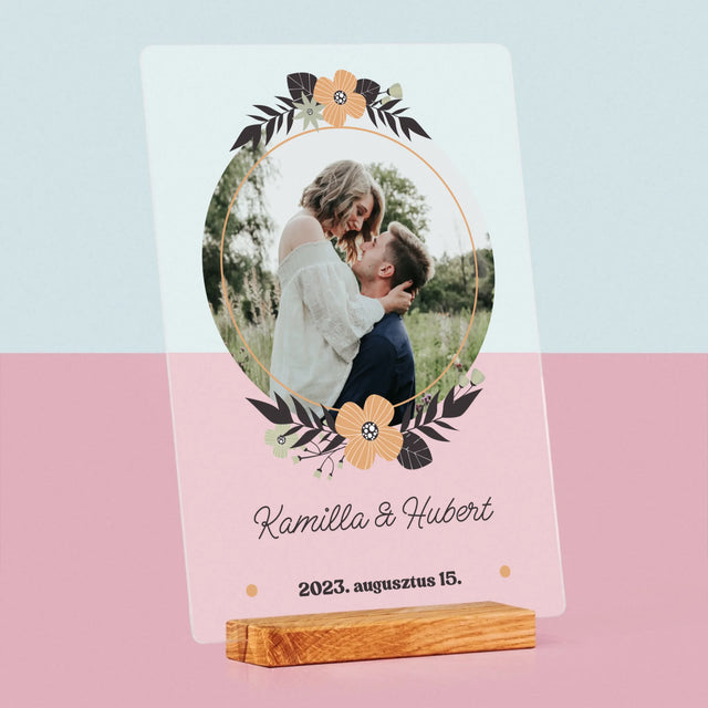 Fotó és felirat: Szerelmesek - Nyomtatás akrilüvegre | HU