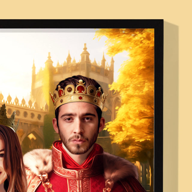 Királyi Portré: Király És Királynő - Keretes Nyomtatott Kép 30X40