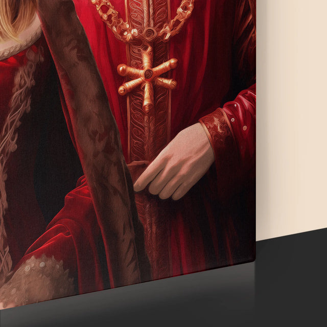 Királyi Portré: Király És Királynő - Keretes Nyomtatott Kép 30X40