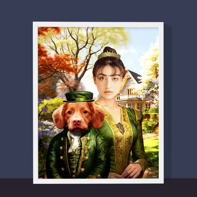 Királyi Portré: Úrinő Sétán - Keretes Nyomtatott Kép 30X40