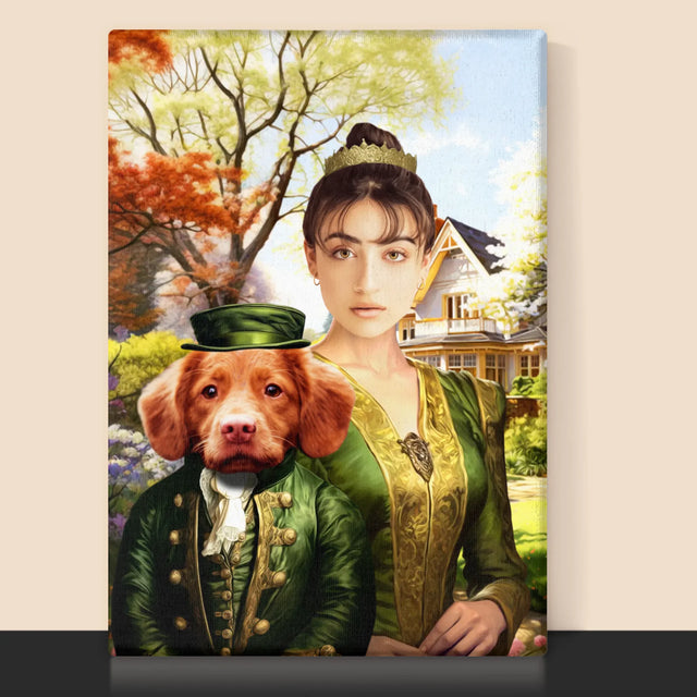 Királyi Portré: Úrinő Sétán - Keretes Nyomtatott Kép 30X40