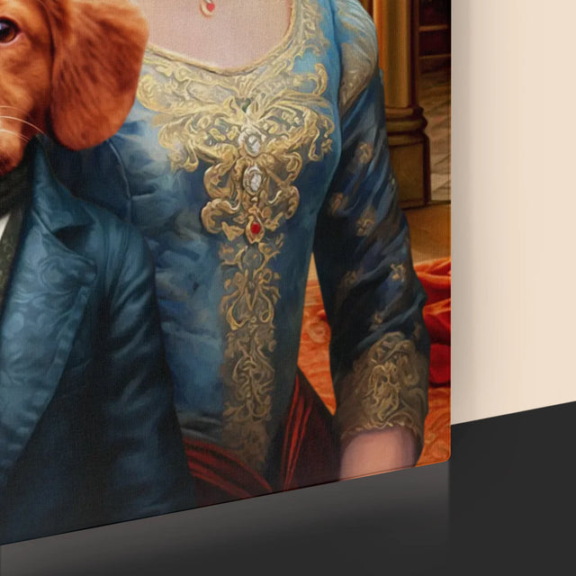 Királyi Portré: Nemes Hölgy Háziállattal - Keretes Nyomtatott Kép 30X40