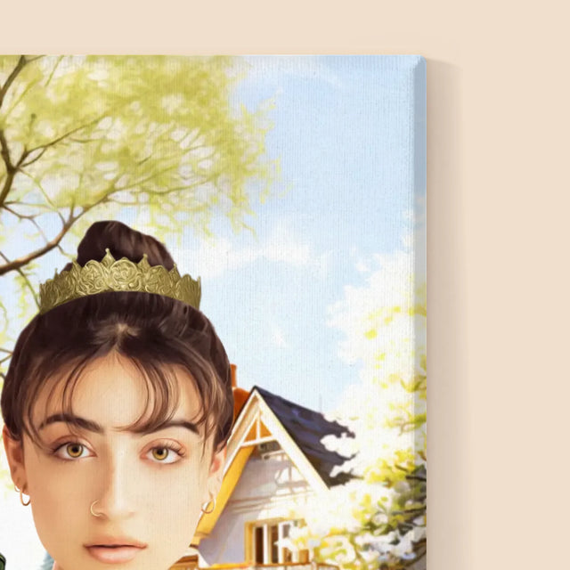 Királyi Portré: Úrinő Sétán - Keretes Nyomtatott Kép 30X40