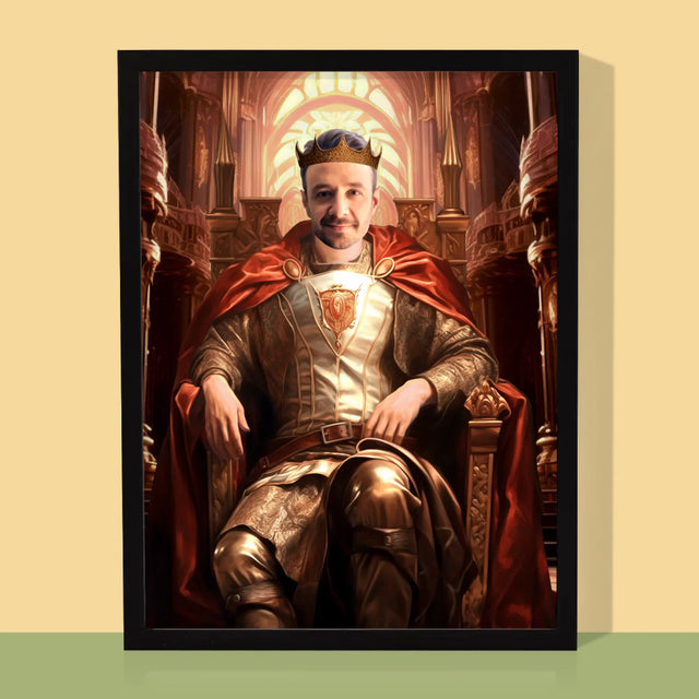 Királyi Portré: Királyi Trón - Keretes Nyomtatott Kép 30X40