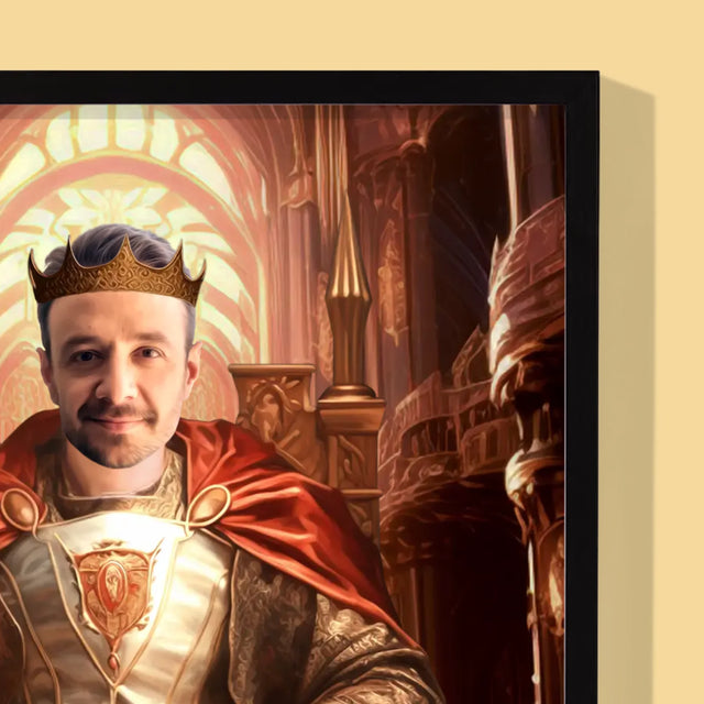 Királyi Portré: Királyi Trón - Keretes Nyomtatott Kép 30X40