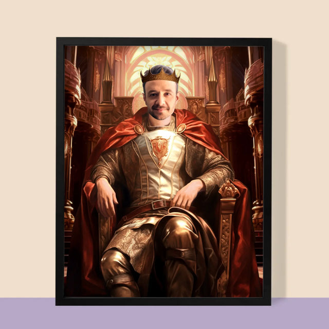 Királyi Portré: Királyi Trón - Keretes Nyomtatott Kép 30X40