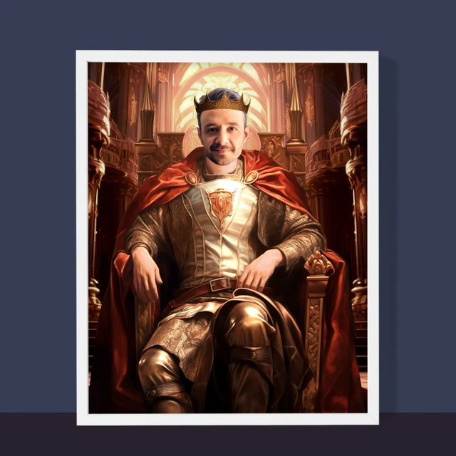 Királyi Portré: Királyi Trón - Keretes Nyomtatott Kép 30X40