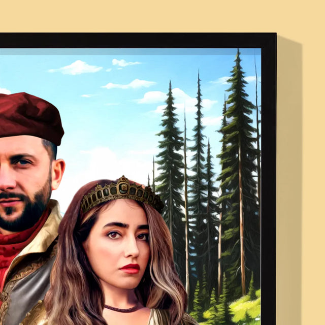 Királyi Portré: Előkelő Pár - Keretes Nyomtatott Kép 30X40