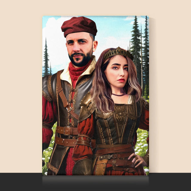 Királyi Portré: Előkelő Pár - Keretes Nyomtatott Kép 30X40