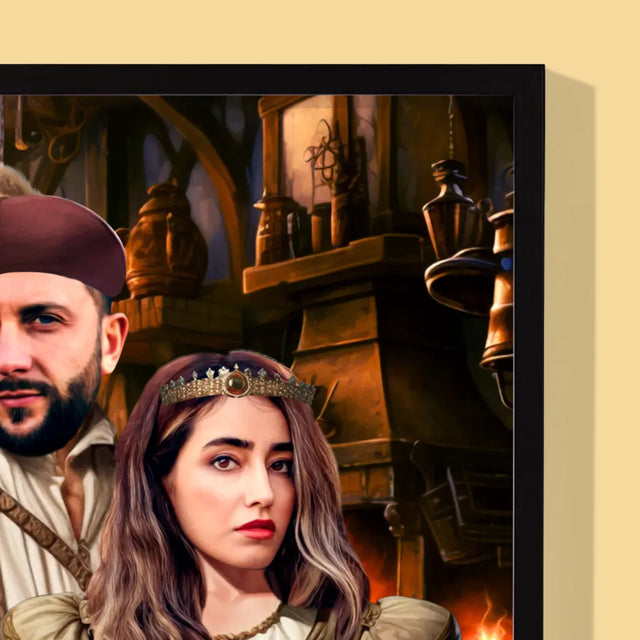 Királyi Portré: Arisztokrata Pár - Keretes Nyomtatott Kép 30X40