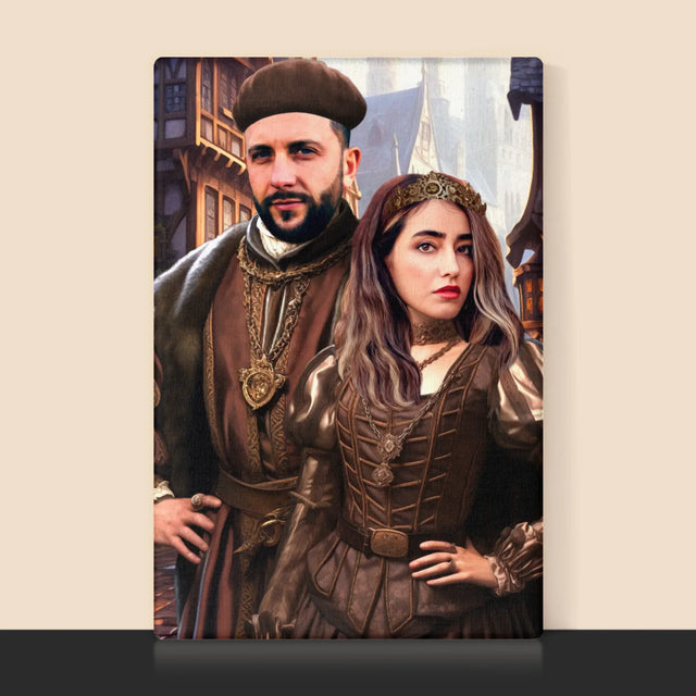 Királyi Portré: Nemes Pár - Keretes Nyomtatott Kép 30X40