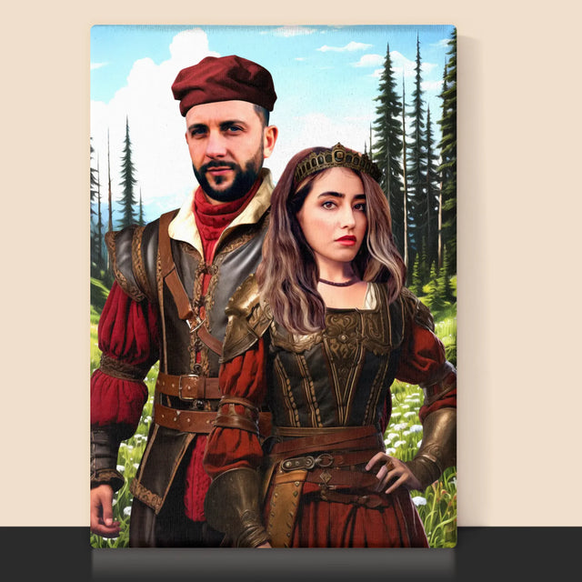 Királyi Portré: Előkelő Pár - Keretes Nyomtatott Kép 30X40