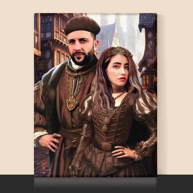 Királyi Portré: Nemes Pár - Keretes Nyomtatott Kép 30X40