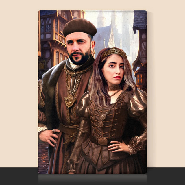 Királyi Portré: Nemes Pár - Keretes Nyomtatott Kép 30X40