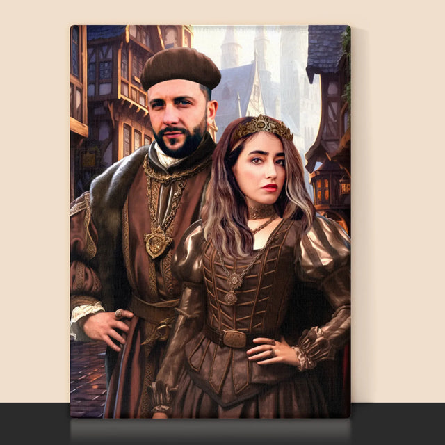 Királyi Portré: Nemes Pár - Keretes Nyomtatott Kép 30X40