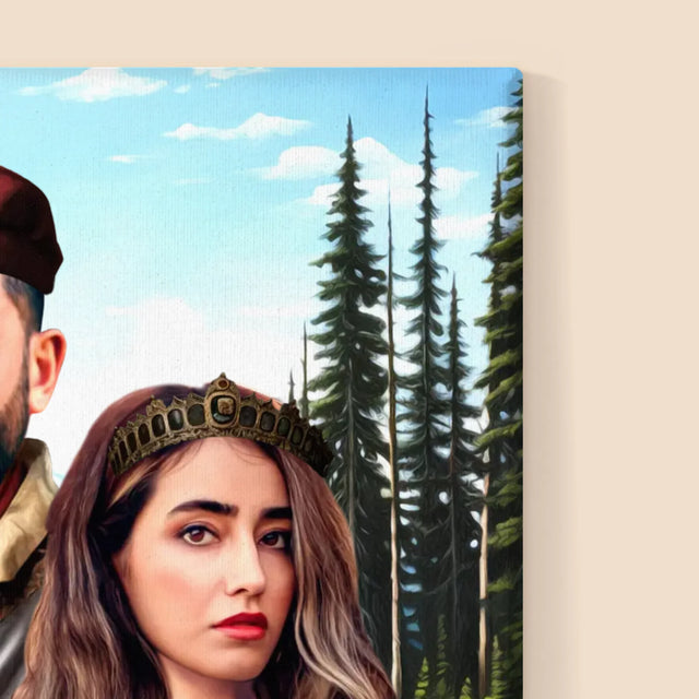 Királyi Portré: Előkelő Pár - Keretes Nyomtatott Kép 30X40