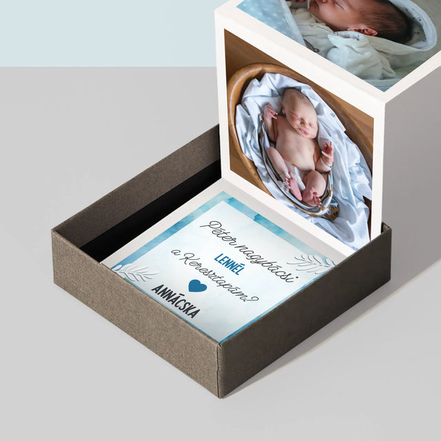 Fotókollázs: Keresztapa Felkérő - Harmonika Fotókészlet