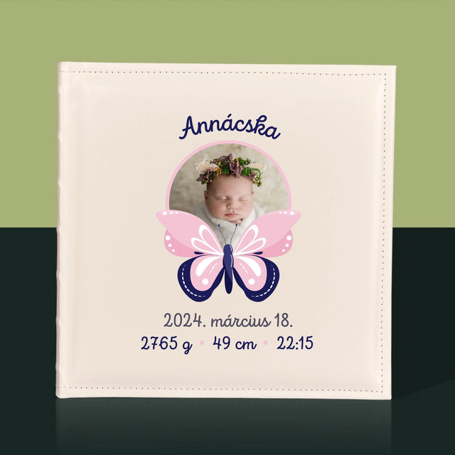 Születési Emléklap: Irat Pillangó - Fotóalbum