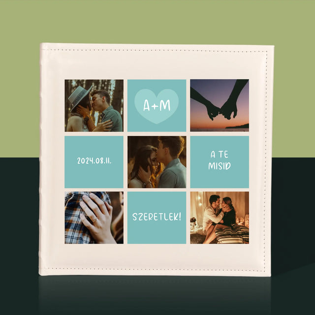 Fotókollázs: Szeretlek, Iniciálék - Fotóalbum