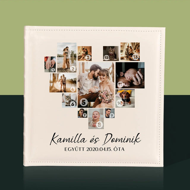 Fotókollázs: Szív Alakú Kollázs Képekből - Fotóalbum