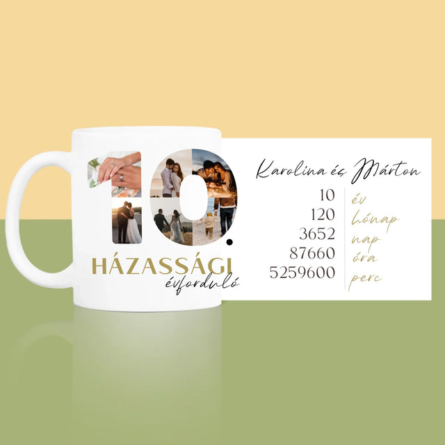 Szó Fotókból: 10. Házassági Évforduló - Bögre