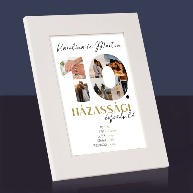 Szó Fotókból: 10. Házassági Évforduló - Fotókeret