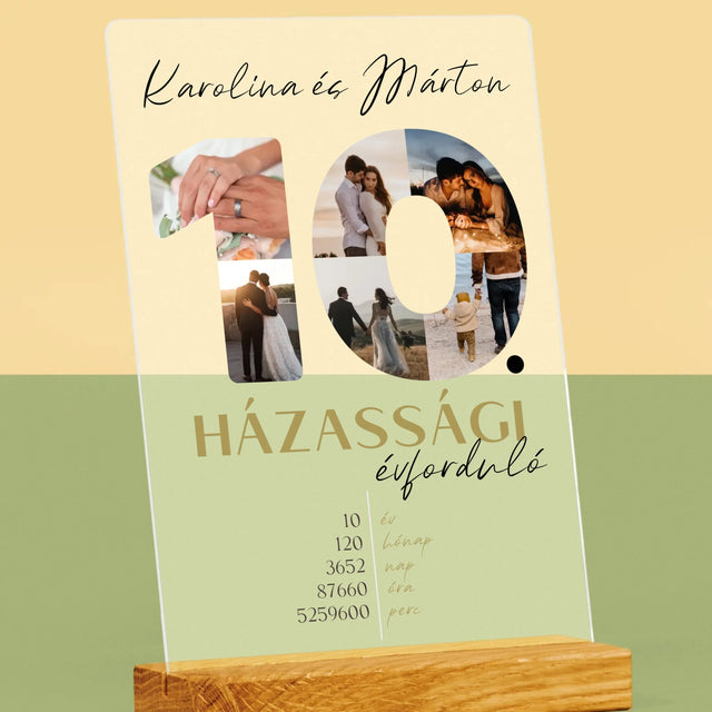 Szó Fotókból: 10. Házassági Évforduló - Akrilüvegre Nyomtatott Kép