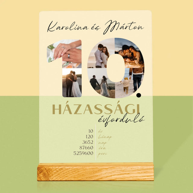 Szó Fotókból: 10. Házassági Évforduló - Akrilüvegre Nyomtatott Kép