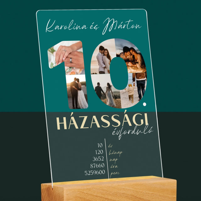 Szó Fotókból: 10. Házassági Évforduló - Akrilüvegre Nyomtatott Kép