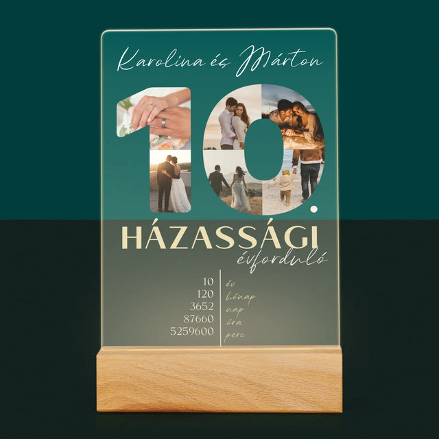 Szó Fotókból: 10. Házassági Évforduló - Akrilüvegre Nyomtatott Kép