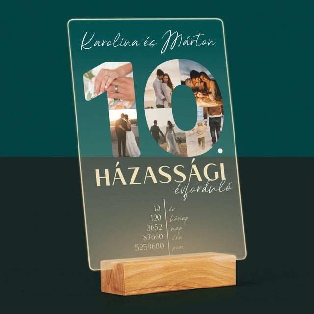 Szó Fotókból: 10. Házassági Évforduló - Akrilüvegre Nyomtatott Kép