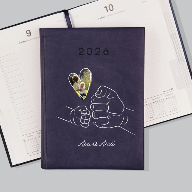 Fotó És Felirat: Apa Gyerek Kezecske - Határidőnapló