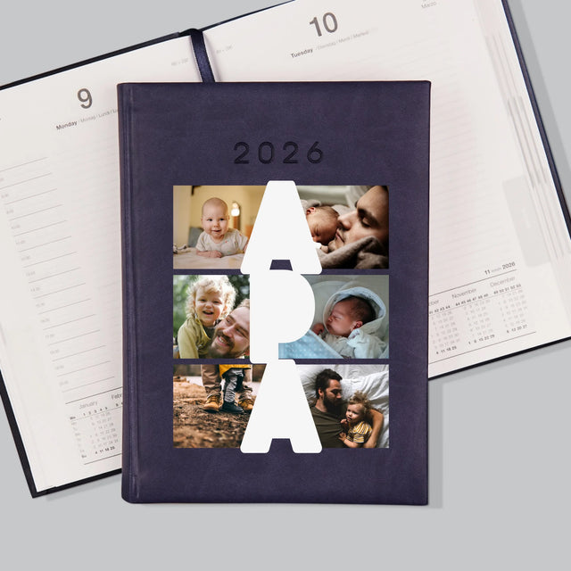 Fotókollázs: Felirat Apa - Határidőnapló