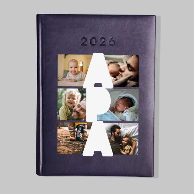 Fotókollázs: Felirat Apa - Határidőnapló