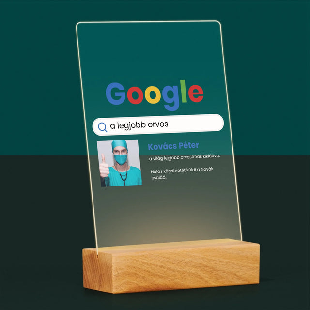 Fotó És Felirat: Google-Találat A Legjobb Orvosra - Akrilüvegre Nyomtatott Kép