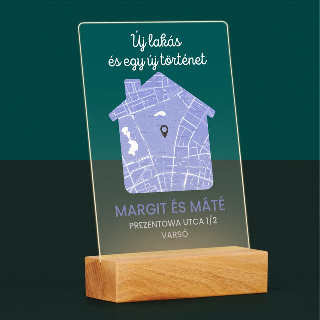 Városi Térkép: Várostérkép: Új Lakás - Akrilüvegre Nyomtatott Kép