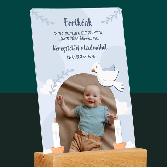 Fotó És Felirat: Keresztelőd Alkalmából Kívánságok - Akrilüvegre Nyomtatott Kép