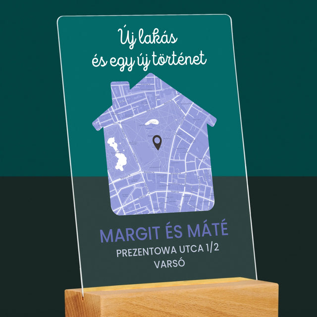 Városi Térkép: Várostérkép: Új Lakás - Akrilüvegre Nyomtatott Kép