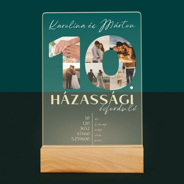 Szó Fotókból: 10. Házassági Évforduló - Akrilüvegre Nyomtatott Kép