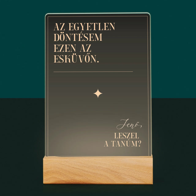 Név És Aláírás: Az Egyetlen Döntésem - Akrilüvegre Nyomtatott Kép