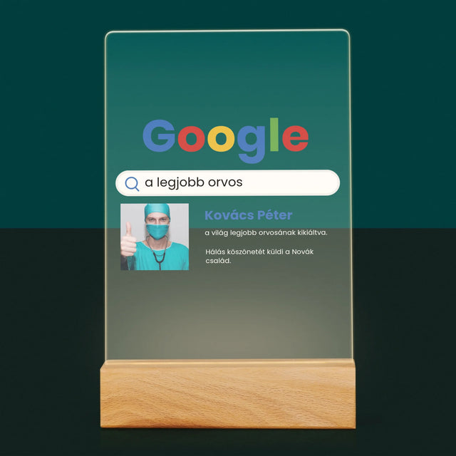 Fotó És Felirat: Google-Találat A Legjobb Orvosra - Akrilüvegre Nyomtatott Kép