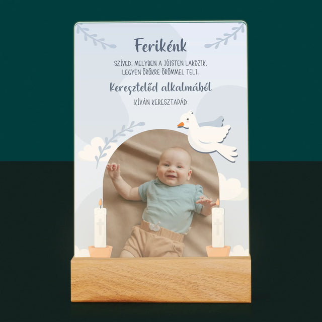 Fotó És Felirat: Keresztelőd Alkalmából Kívánságok - Akrilüvegre Nyomtatott Kép