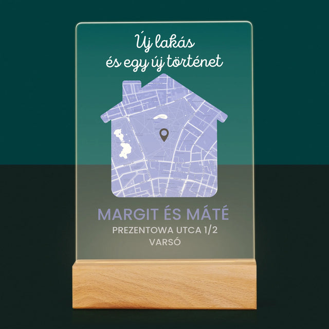 Városi Térkép: Várostérkép: Új Lakás - Akrilüvegre Nyomtatott Kép