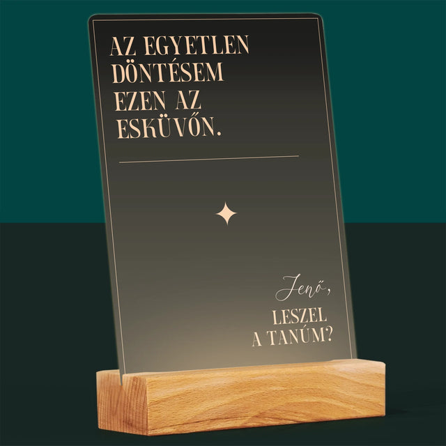 Név És Aláírás: Az Egyetlen Döntésem - Akrilüvegre Nyomtatott Kép