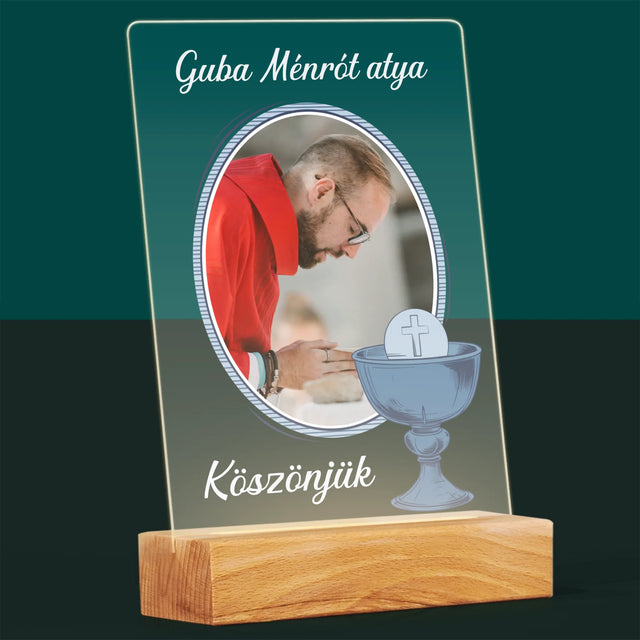 Név És Aláírás: Pap Köszönjük - Akrilüvegre Nyomtatott Kép