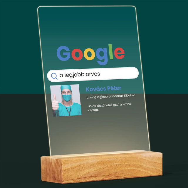 Fotó És Felirat: Google-Találat A Legjobb Orvosra - Akrilüvegre Nyomtatott Kép